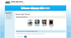 Desktop Screenshot of bowiehighschoolalumni.com