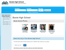Tablet Screenshot of bowiehighschoolalumni.com